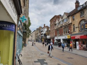 Oxford Cornmarket on reopening day